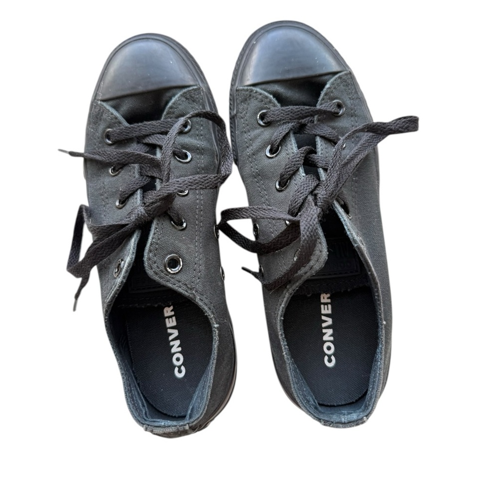 Converse All-Star Low Top Sneakers in Black Big Kid Size 3